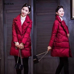 韩国2016冬新品中长款加厚面包服外套女立领修身大牌显瘦羽绒服潮