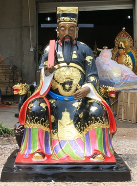 厂家直销大型寺庙佛像神像 树脂玻璃钢 包青天 包公 衙役