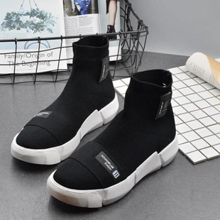 balenciaga襪鞋產自 襪鞋女2020新款韓版百搭鞋襪秋季圓頭套腳休閑鞋高幫鞋平底運動鞋 balenciagatw