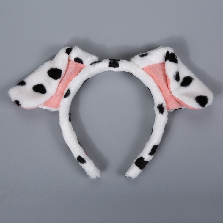 动物耳朵发夹_可爱小狗耳朵发箍 新年新款斑点狗头饰 儿童表演大黄