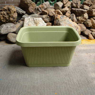 皇冠推荐-爱丽思塑料花槽-500小菜园花盆-2837-绿色