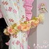 清倉特價 韓式鑲鑽仿真花條窗簾扣 窗簾綁帶-粉9.99元/條 清倉特價 韓式鑲鑽仿真花條窗簾扣 窗簾綁帶-粉9.99元/條