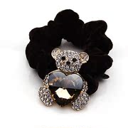 Package mail smiling little bear is rhinestones withholding made by the Velvet rope band Korea hair hair hair hair jewelry