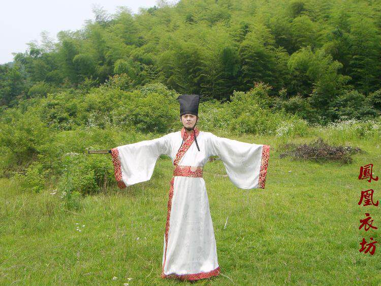 栖凤阁汉服唐装古装汉服男装直裾深衣民族男式装中国风