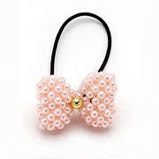 Smiling bow Pearl rope band Korea hair hair hair hair accessories comb 3442