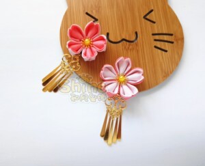 日式和风单花头饰日本和服浴衣配饰小清新发夹