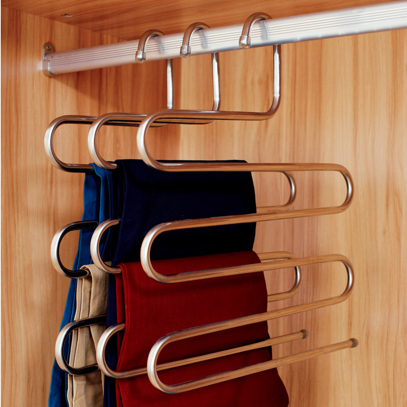 originality multi-function S-type Cloakroom Trouser stand Stainless steel three layers trousers Storage pylons Clothes hanger Hanging pants rackin the Storage consolidation , Wash clothing/Sun/Care Products , Pants rack category - from Buy2taobao.com to provide professional Taobao agent buy service