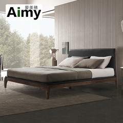 北欧风格床卧室家具现代简约实木床双人床1.5米1.8米日式床婚床