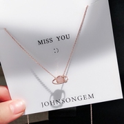 JG卫星项链女925银小众设计项链简约网红气质锁骨链森系轻奢百搭