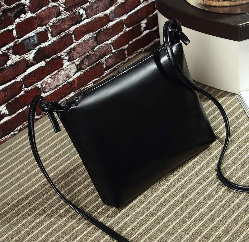 韩国夏季简约原宿小包包斜挎包方形学院风单肩包女包黑色