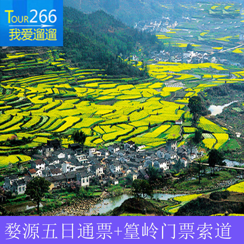 婺源(通票) 篁岭联票婺源12景点五日票 篁岭一日门票 上下索道