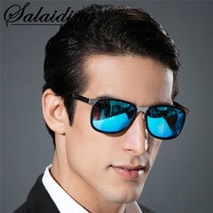 萨莱丁2016新款彩色反光偏光太阳镜炫彩膜男女通用蓝色绿色片眼镜