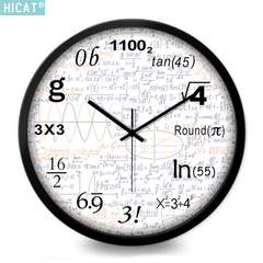 创意数学函数个性挂钟理科男房间装饰壁挂表静音石英电子金属墙钟