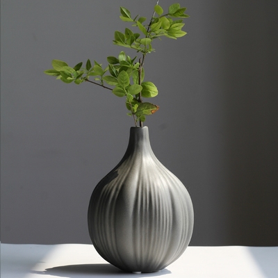 仟蒙小细口陶瓷水培干枝花插花花现代简约创意摆件花瓶