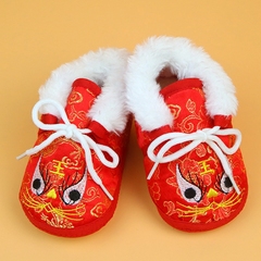 婴儿虎头鞋纯手工宝宝冬季保暖男女可爱老虎头鞋0-3-6-9-12个月