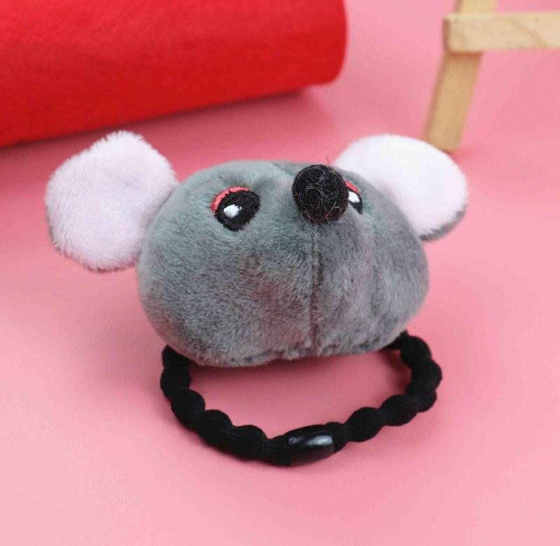 显脸小毛绒女发箍动物头饰儿童卡通发夹发卡网红新年立体老鼠发饰