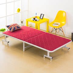 BX折叠床午休床板式铁艺单人儿童陪护办公室午睡行军木板海绵小床