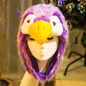 鹦鹉帽动物头饰可爱玩偶公仔亲子活动聚会儿童卡通头饰表演道具