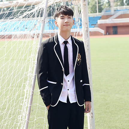 秋冬学生校服套装男士西服外套日本制服班服英伦学院风男