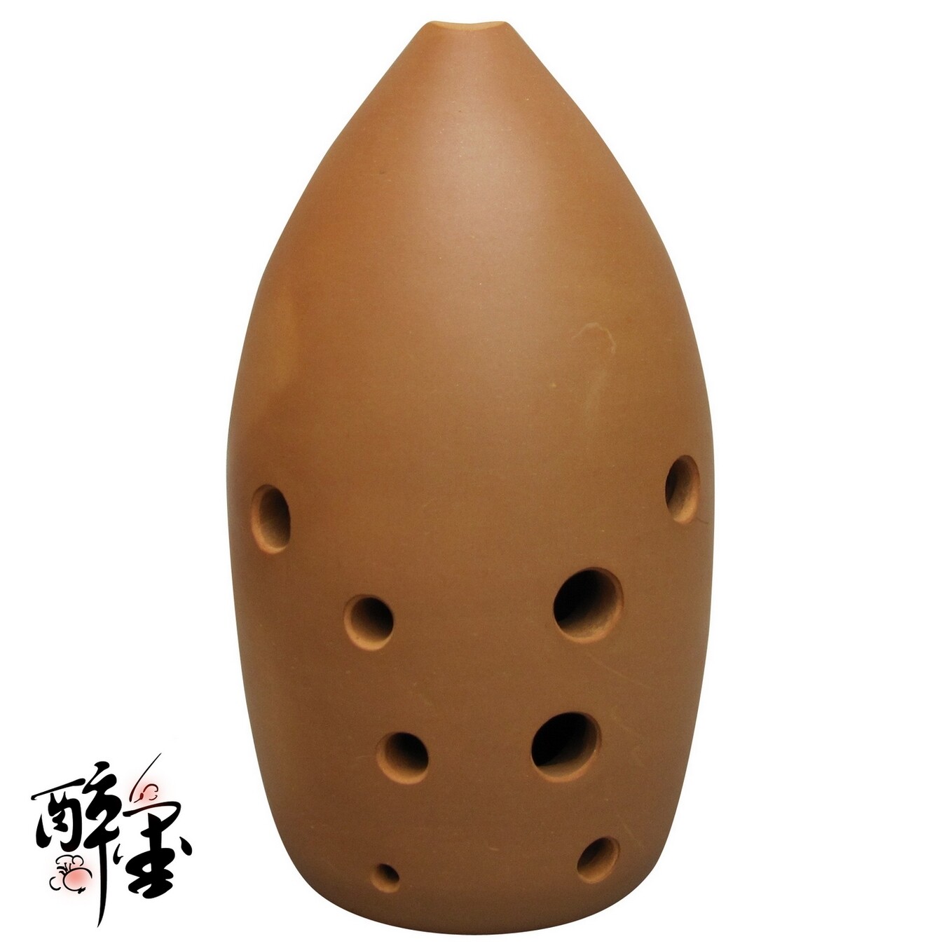 阴氏陶埙十孔本色红陶笔筒埙 gf调 左起右起 自定刻字 包邮