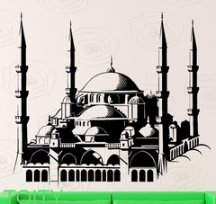 清真寺墙贴画Mosque穆斯林风格家居墙面装饰画PVC贴纸自粘壁画