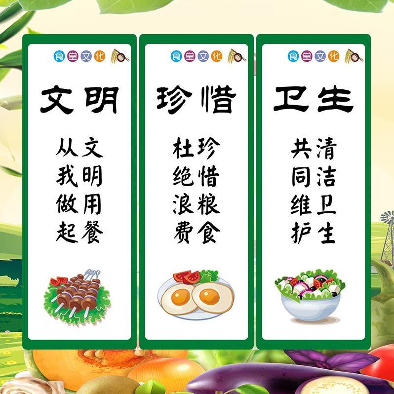 食堂排队文化员工礼让单位文明用餐标语自粘墙贴宣传装饰厨房校园