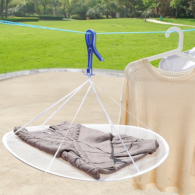 日本lec晾衣网毛衣晾晒网兜折叠晒衣篮晒衣服网防变形平铺晾衣篮