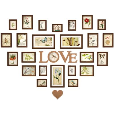 爱心洗照片照片墙照挂墙婚房结婚相框墙婚纱装饰创意个性心形新款