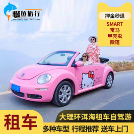 大理租车洱海自驾新款Smart甲壳虫宝马mini敞篷硬顶轿车免费送车