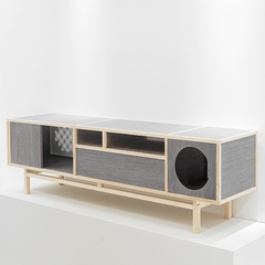 吱音原创 融光电视柜视听柜设计师客厅北欧新中式家具白橡木橱柜