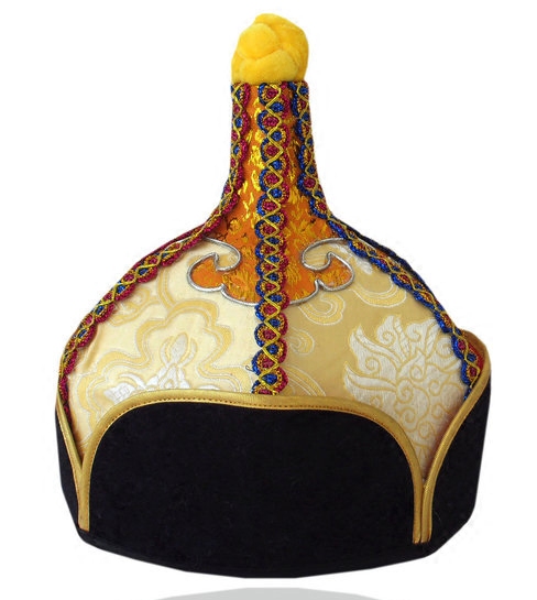 成人蒙古族帽子男士民族舞蹈演出帽子蒙古爷帽蒙古袍配饰红色l5860cm