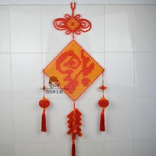 手工diy串珠成人编织制作福字画材料包散珠子工艺品挂件家居饰品