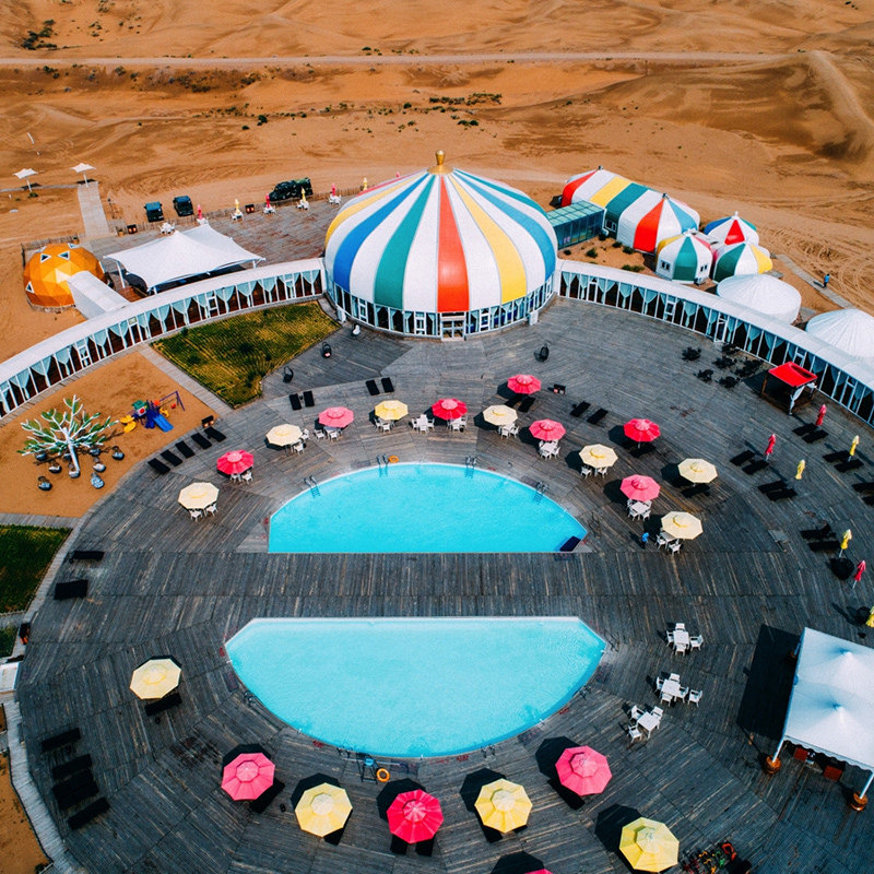 内蒙古旅游响沙湾福沙度假酒店2天1晚酒店套餐一价全包含餐含门票