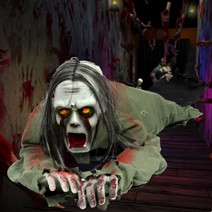 万圣节鬼怪整蛊鬼屋道具僵尸密室逃脱装饰整人玩具电动爬鬼