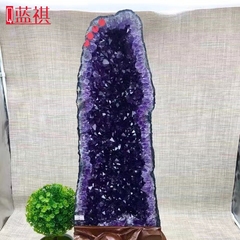 蓝祺天然紫晶洞摆件 紫晶聚宝盆原石装饰品 居家办公礼物19kg