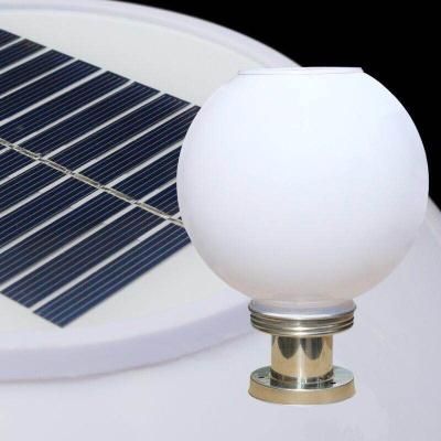 双色户外灯e球形灯门柱灯围墙灯墙头柱超亮led太阳能灯头灯庭院灯