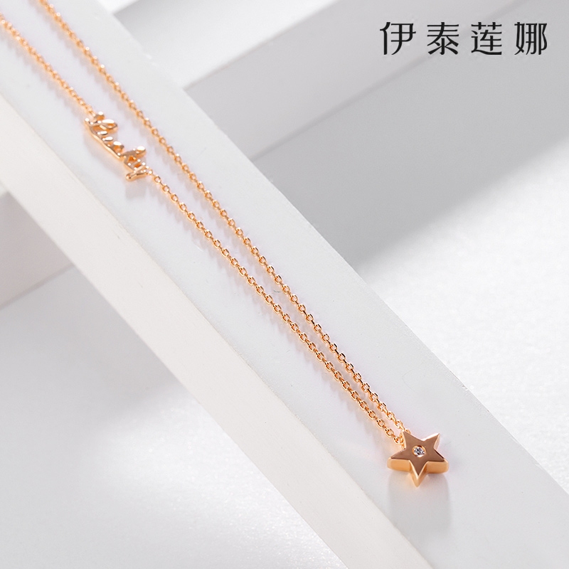 伊泰莲娜项链女日韩版时尚s925银首饰短链锁骨链百搭饰品小幸运