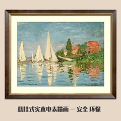 莫奈系列美式乡村实木电箱画遮挡画/客厅餐厅悬挂式电表箱装饰画