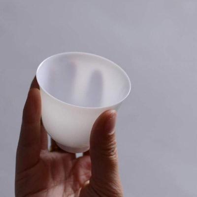 甜白釉 高岭土 纯手工坯 超薄胎功夫茶杯品茗杯 纯白瓷茶具中式