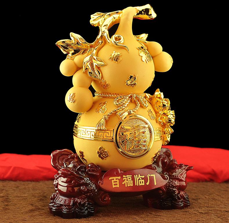 招财葫芦摆件金蟾工艺品家居摆设酒柜创意客厅乔迁装饰品开业礼品