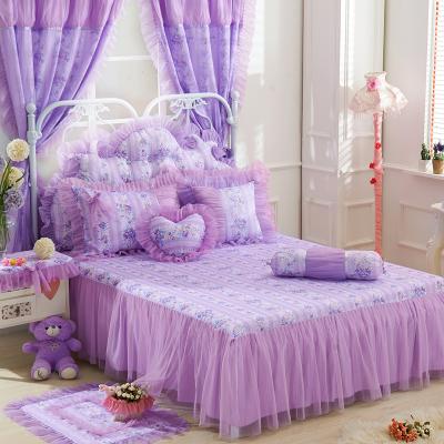 紫色4件套床上用品图片