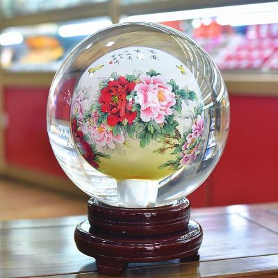 玻璃摆件玻璃工艺品水晶球图片