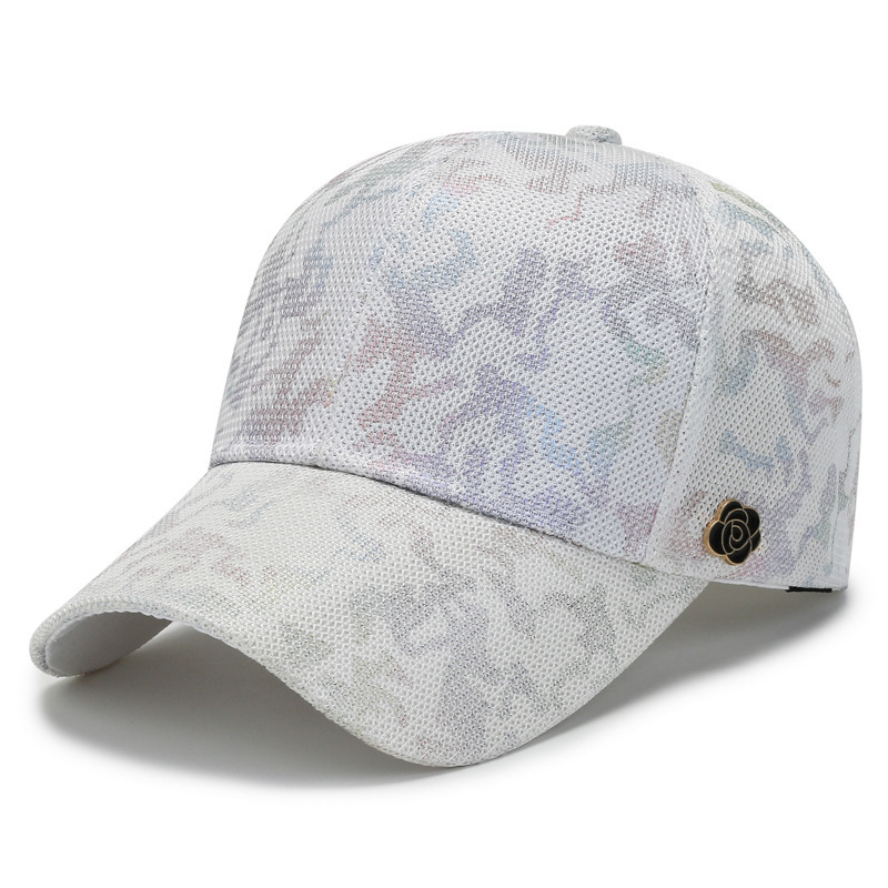 新款夏季女士帽子透气网纱时尚变色潮棒球帽户外遮阳运动鸭舌帽子