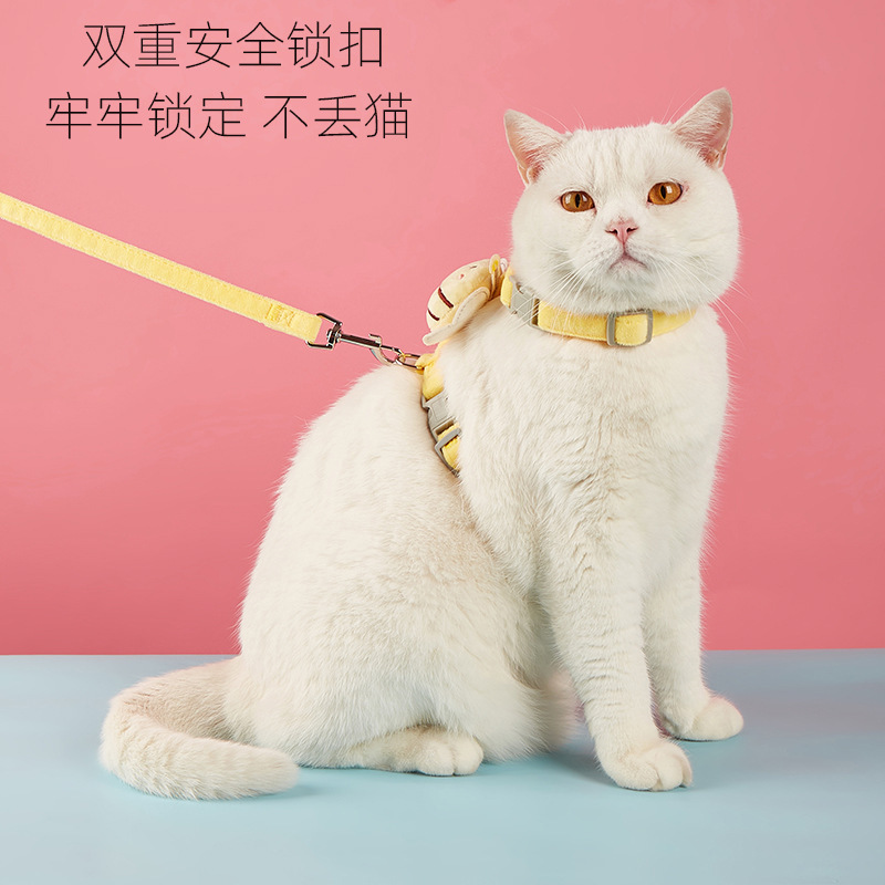 小蜜蜂工字形布偶猫咪牵引绳胸背带宠物用品猫咪牵引带遛猫绳胸背