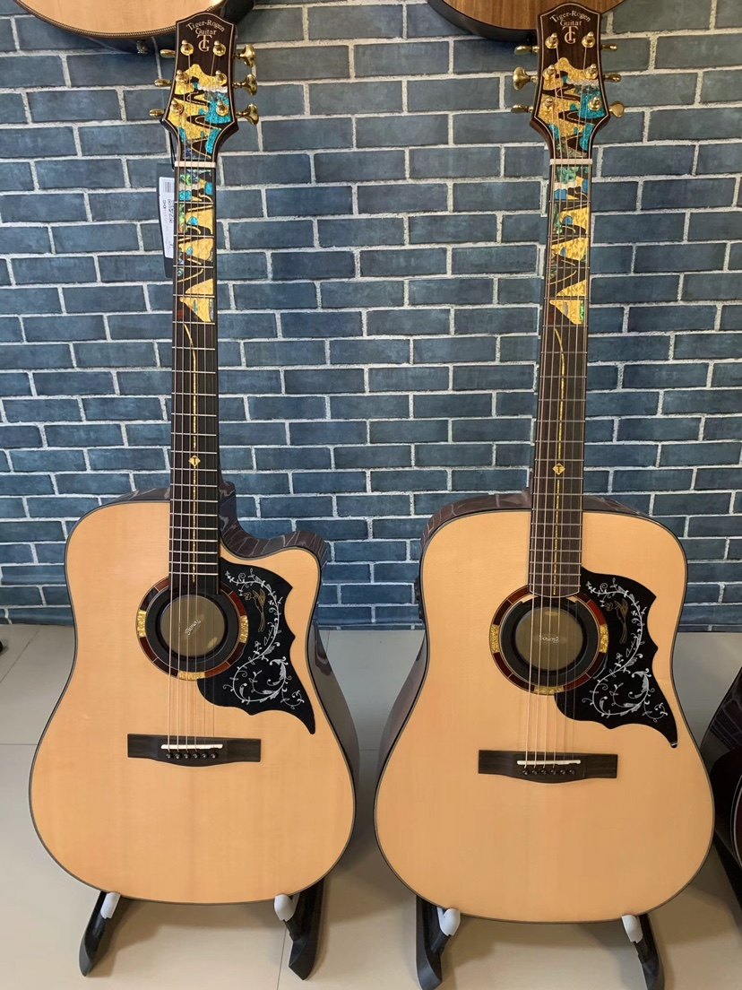 tigerrogen虎牌山路单板民谣吉他吉他民谣吉他