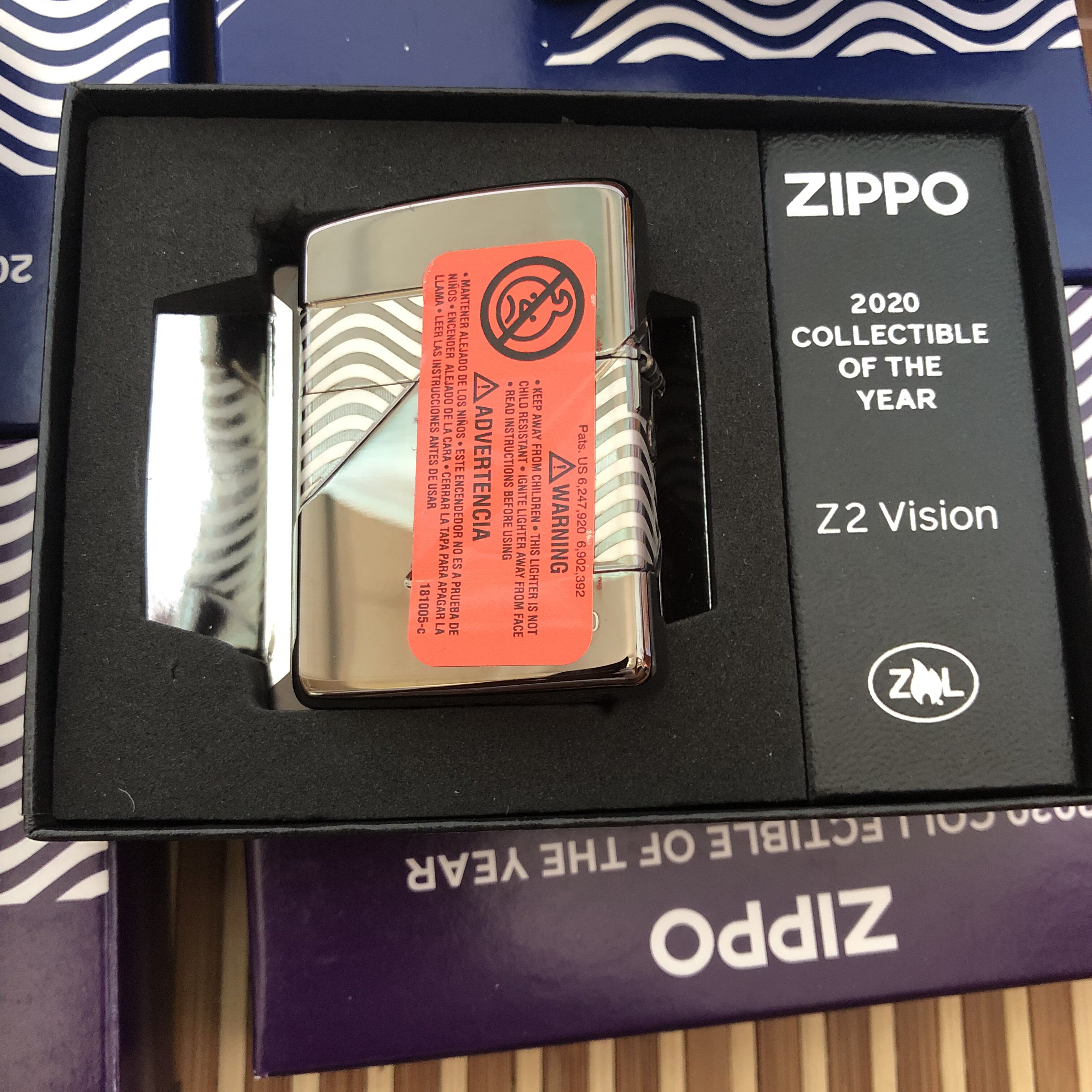 zippo打火机c20正品黑冰盔甲视界2020年度限量zippo