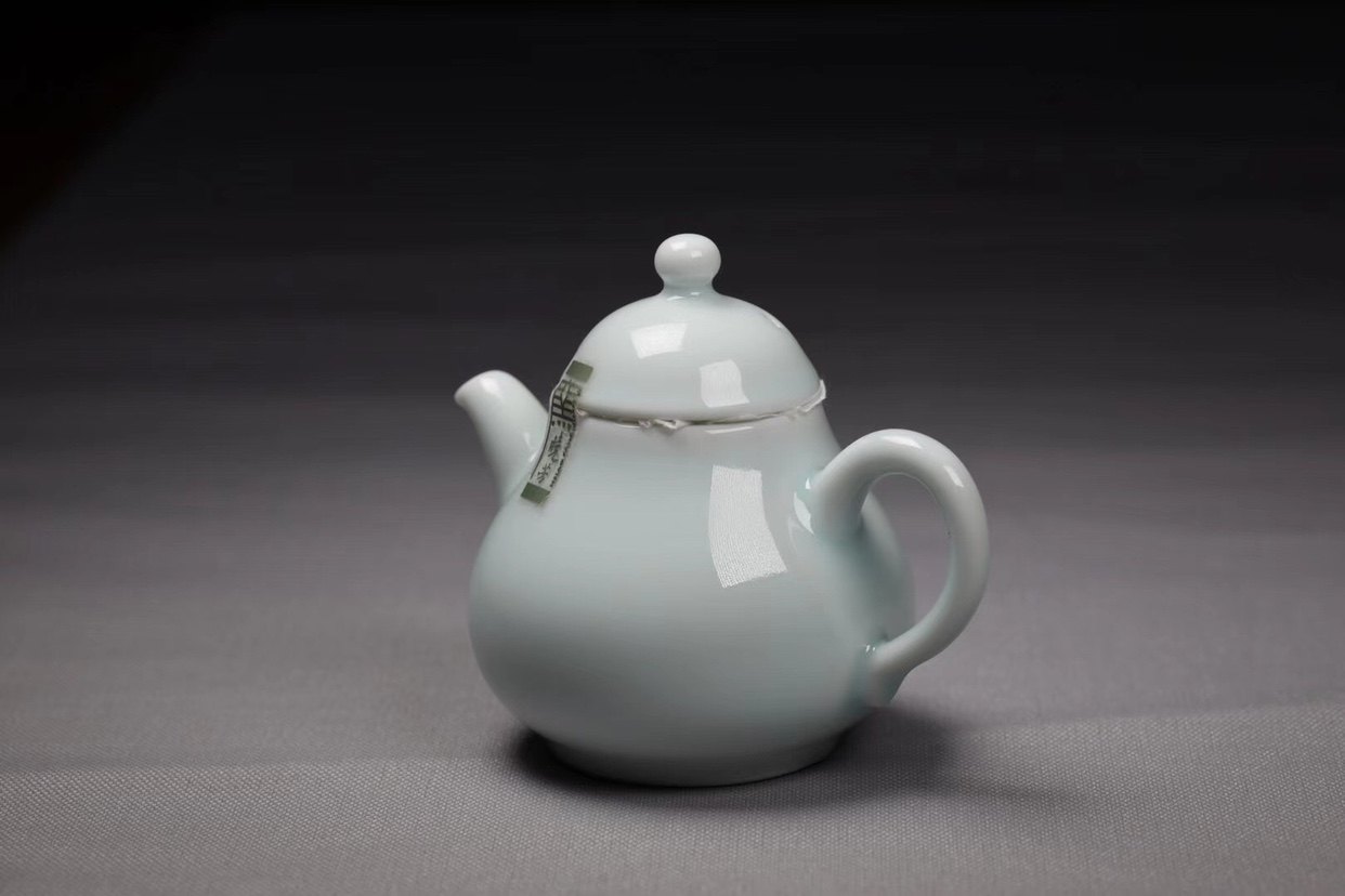 台湾晓芳窑单色影青釉小梨壶毫升茶壶热销包邮茶壶