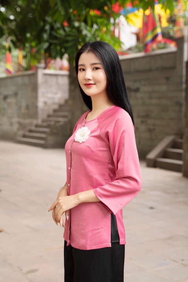 京族传统服装奶奶高腰开叉阔脚件套旗袍