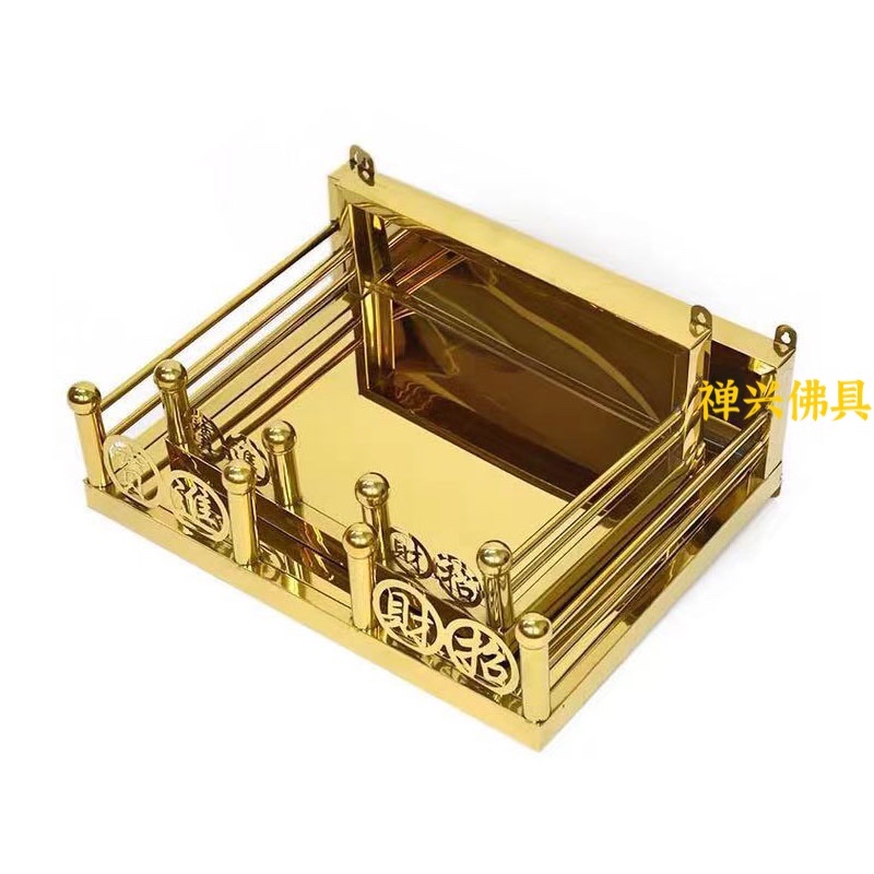 不锈钢神台香炉炉架佛龛佛柜财神爷神像墙壁壁挂式门神