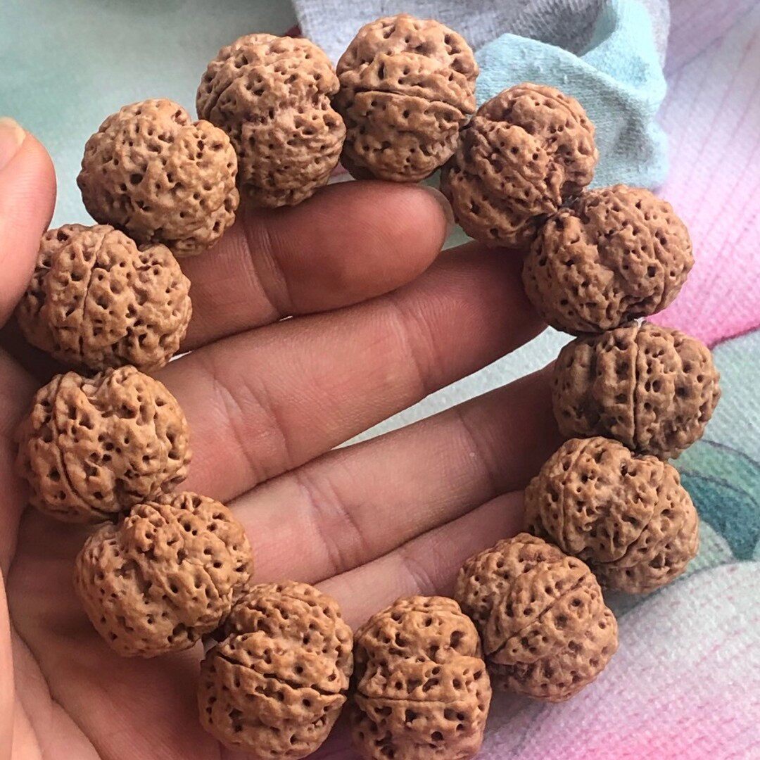 245男士黄皮水姜秒沉纽扣飞碟手串大金刚天然佛珠